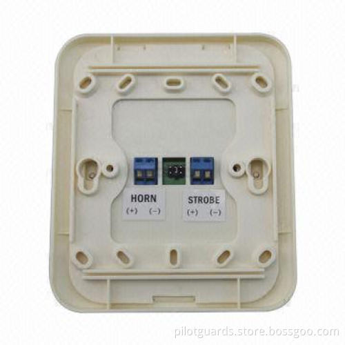 Fire Alarm with Strobe, LED Light, 2 Contacts, ABS+FR Fire-Proof Housing, 12/24V DC CE/ RoHS Marks